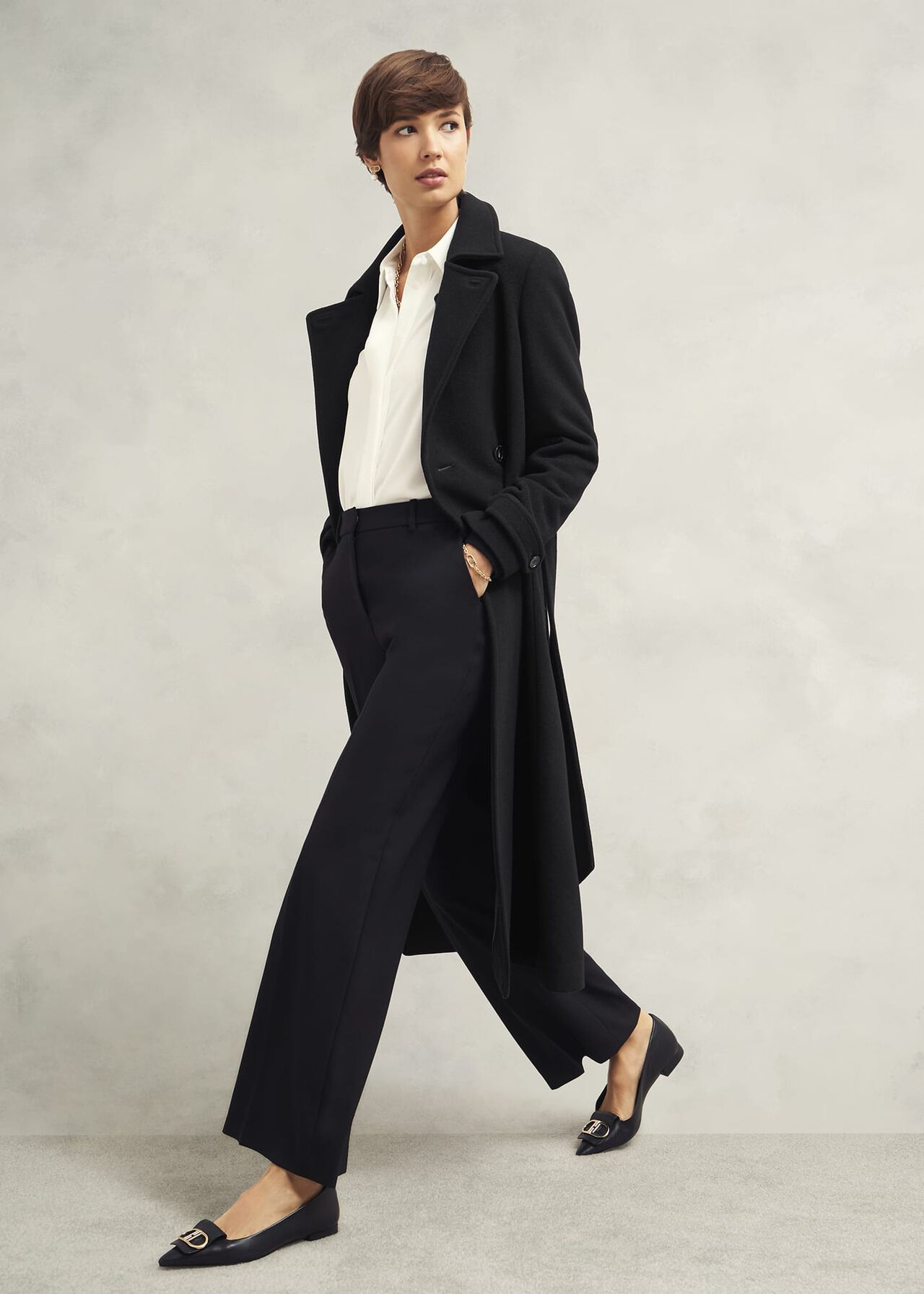 Yasmina Wool Blend Coat, Black, hi-res