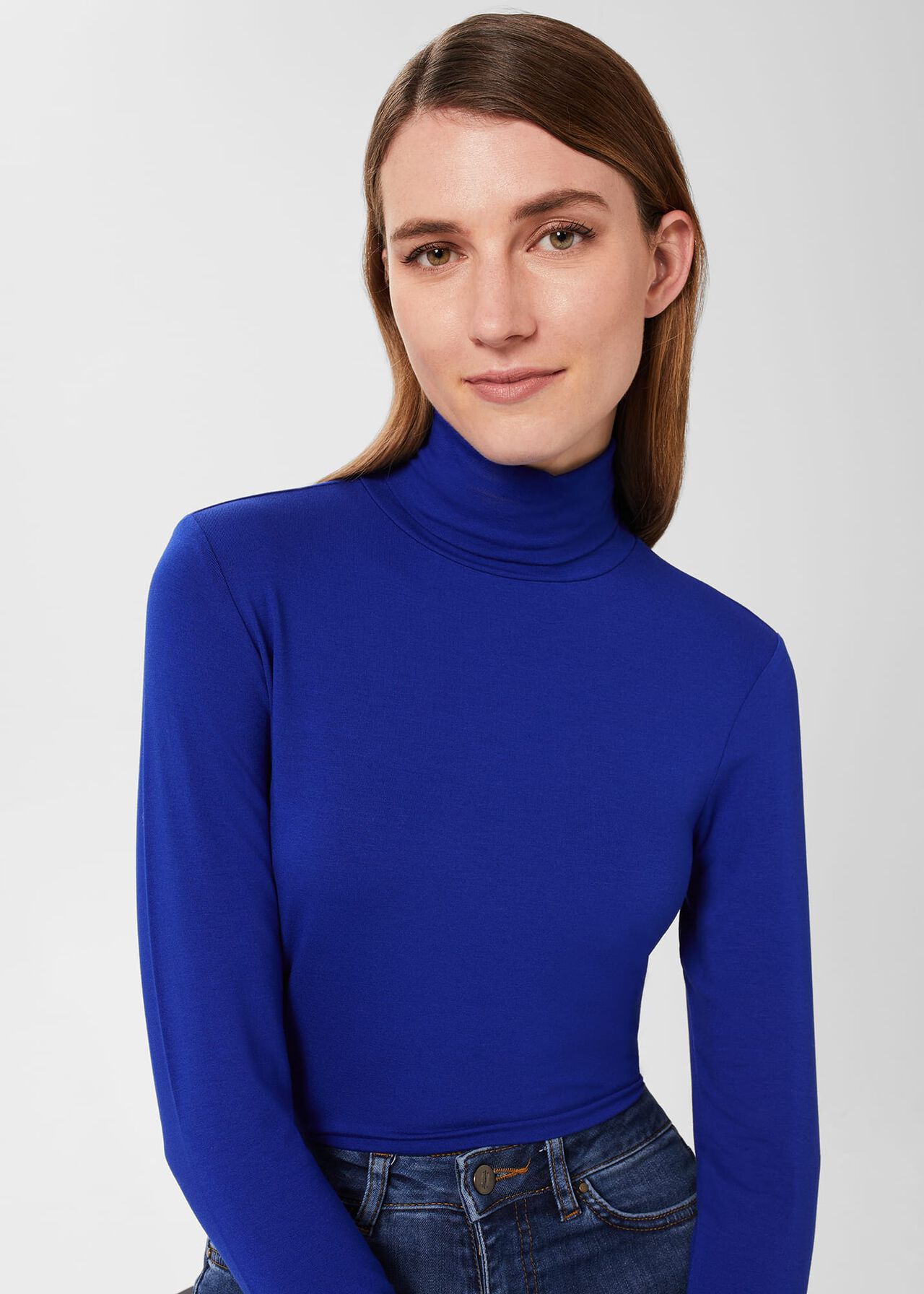 Mischa Roll Neck, Cobalt Blue, hi-res