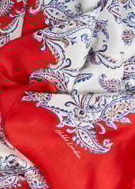 Bria Silk Scarf, Red Multi, hi-res