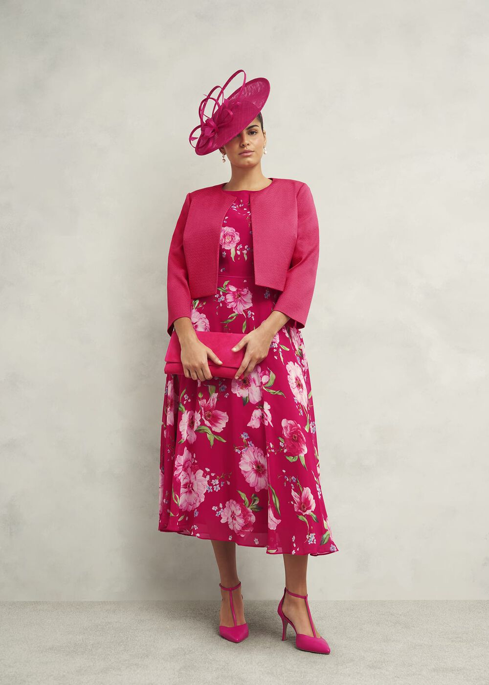 Petite Carly Dress, Pink Multi, hi-res