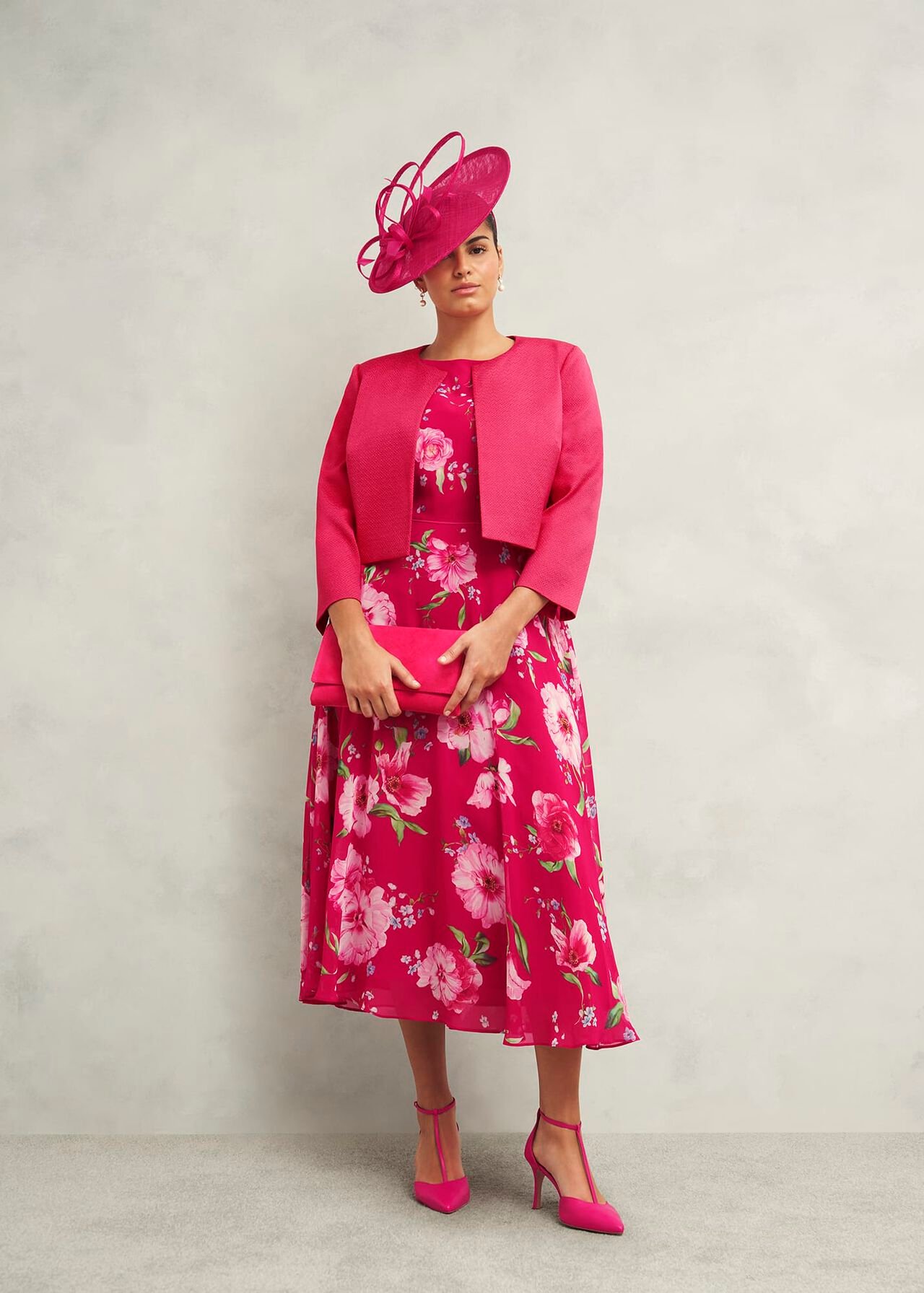 Petite Carly Dress, Pink Multi, hi-res