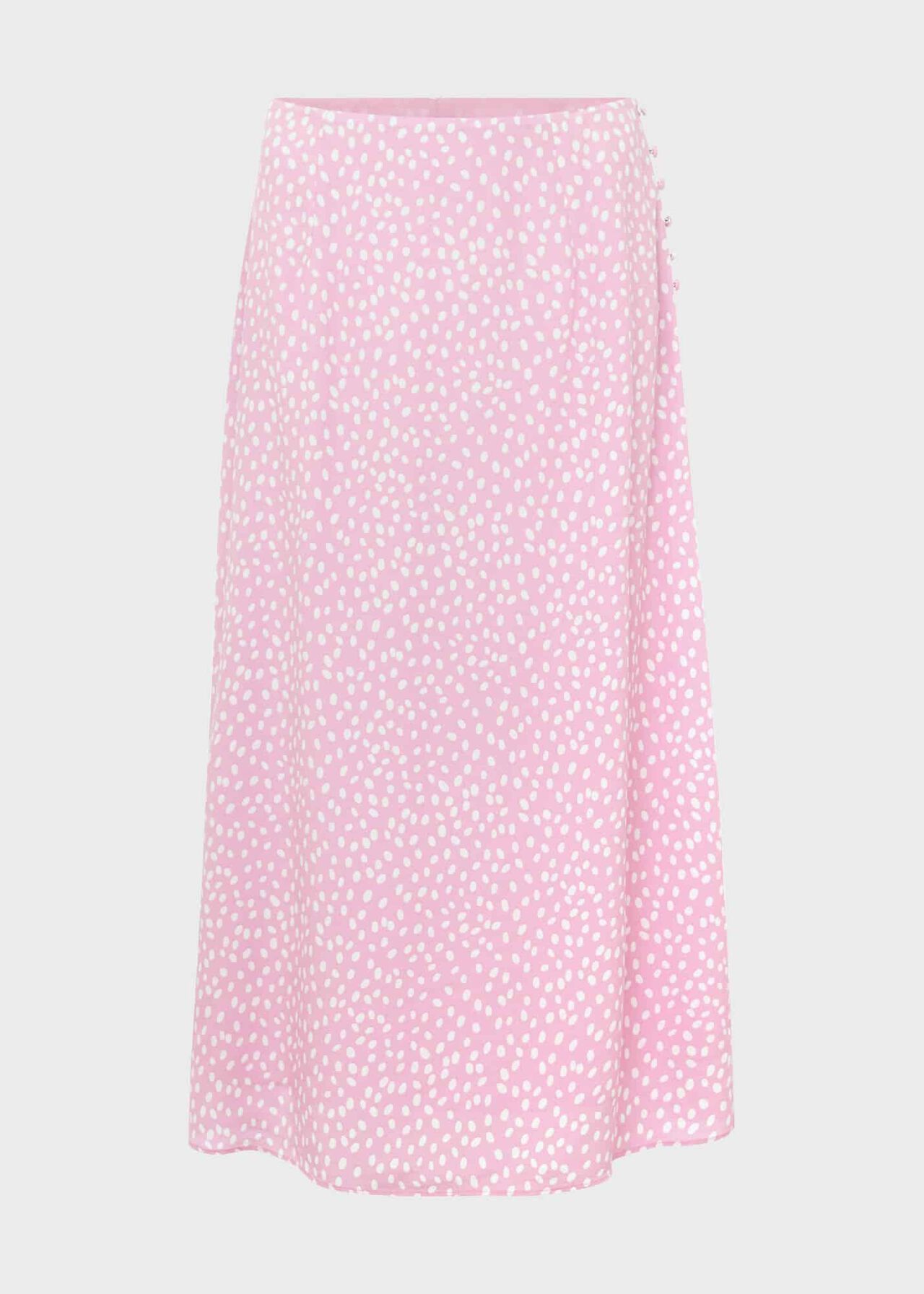 Gabrielle Printed Midi Skirt, Pink Ivory, hi-res