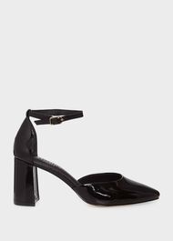 Sophie Patent Leather Court Shoes, Black, hi-res