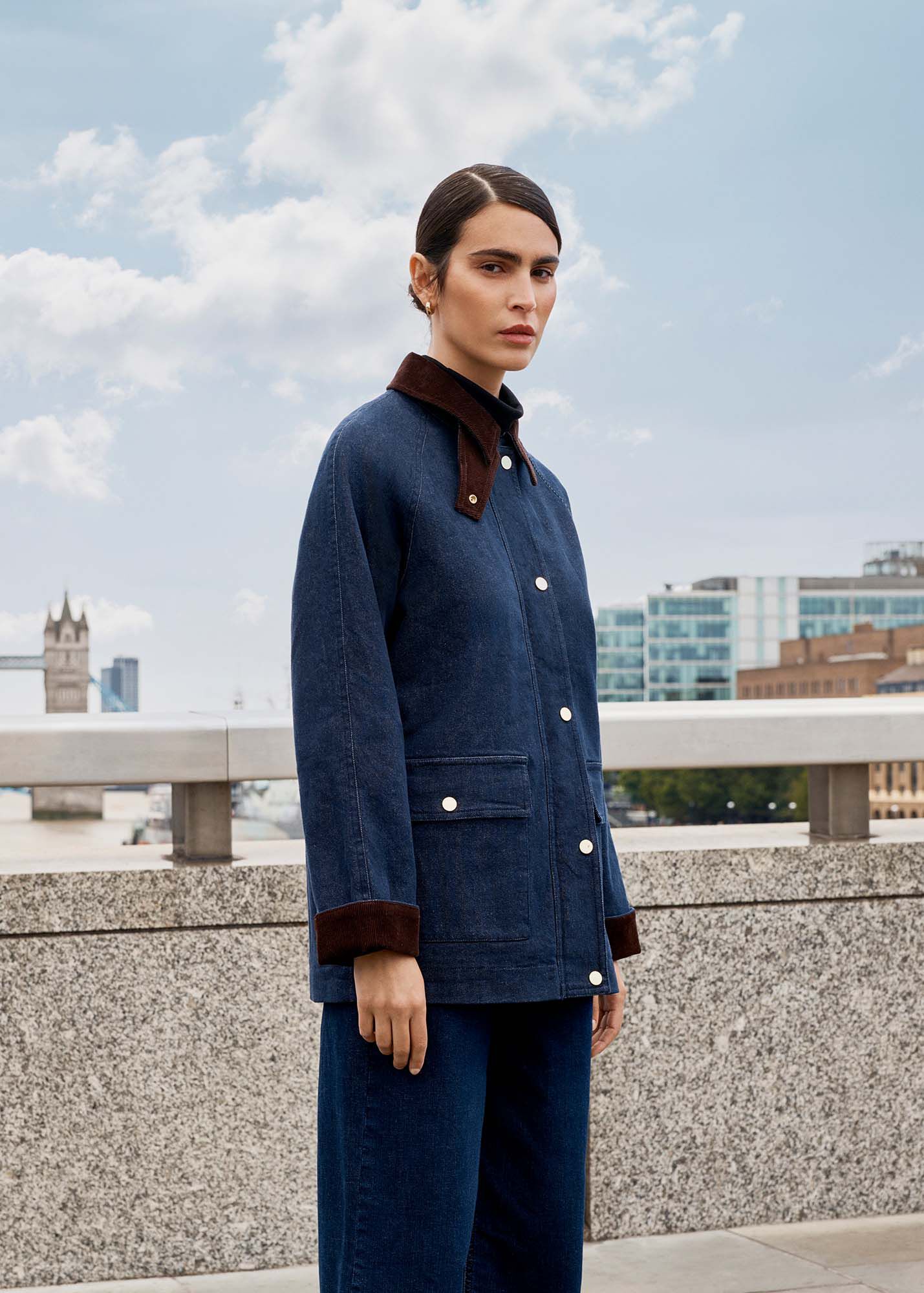 リノ(CLUÉL Collaboration) CHAMBRAY COAT リノ(CLUÉL Collaboration) CHAMBRAY COAT LENO meets CLUÉL