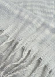 Sasha Check Scarf, Grey Ivory, hi-res
