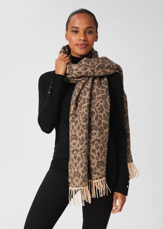 Adriana Leopard Scarf