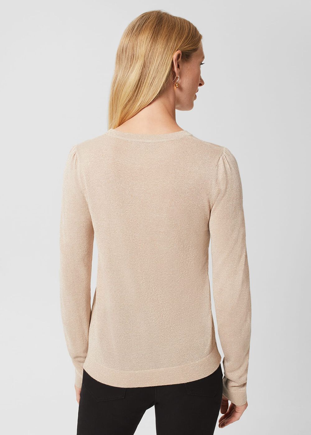 Marlena Sparkle Sweater, Oyster, hi-res