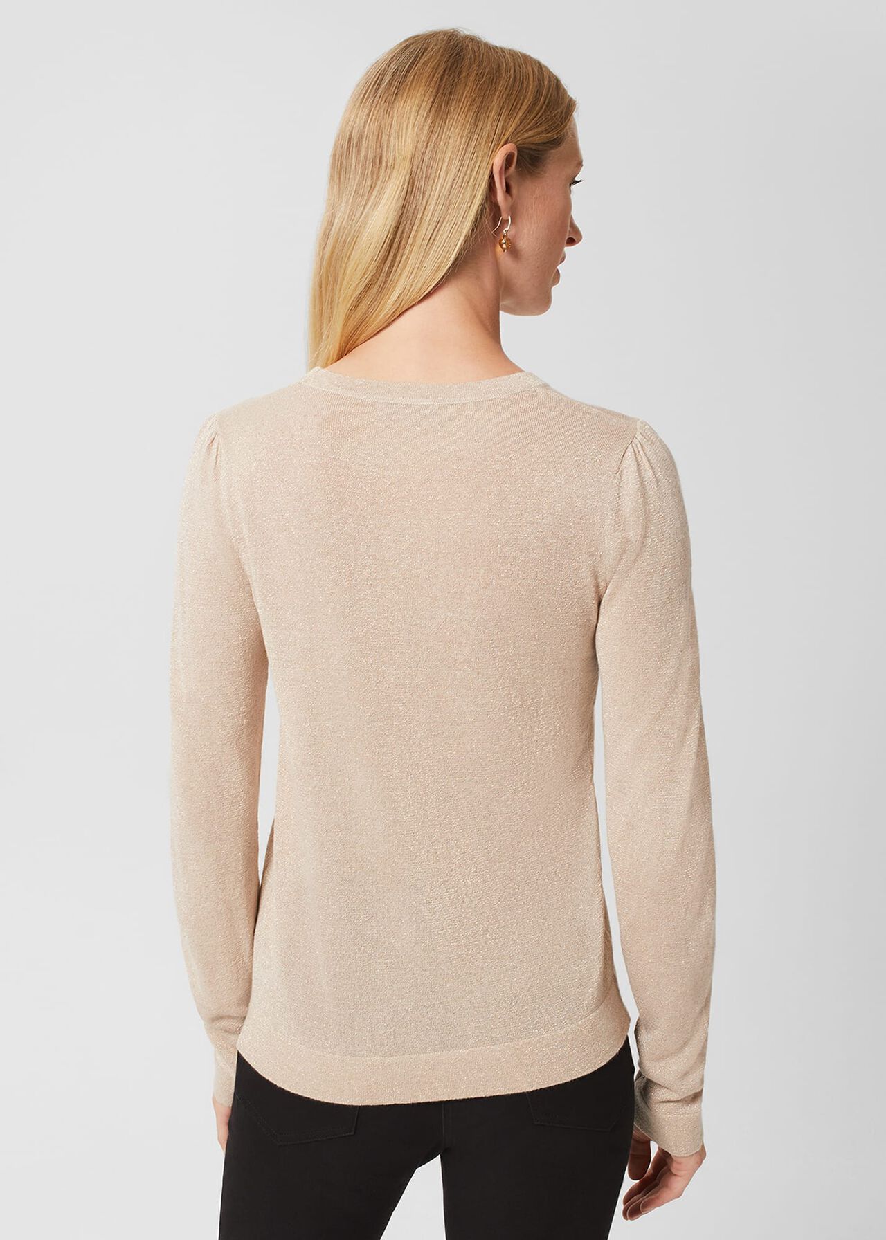 Marlena Sparkle Sweater, Oyster, hi-res