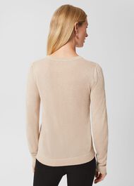 Marlena Sparkle Sweater, Oyster, hi-res