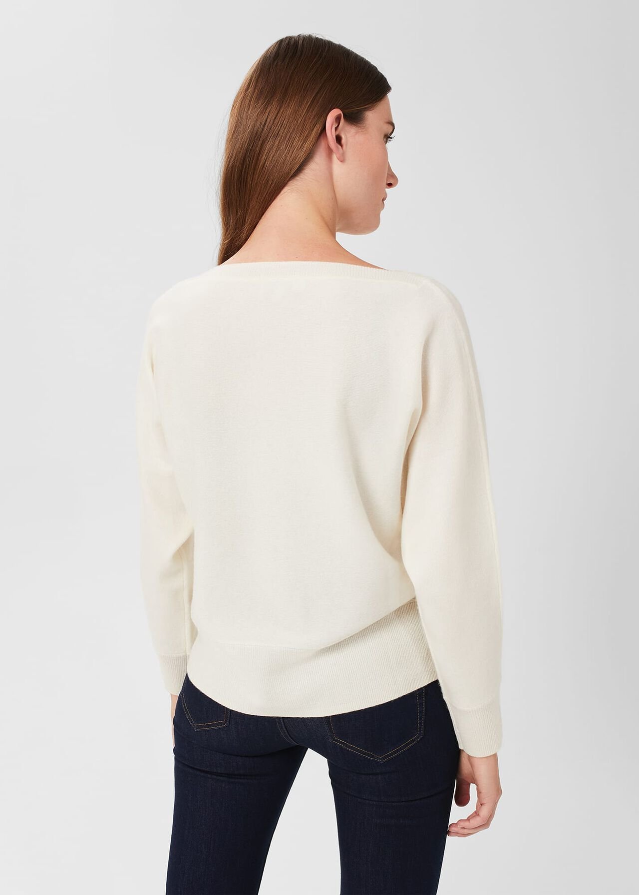 Joanna Cashmere Sweater, Ivory, hi-res