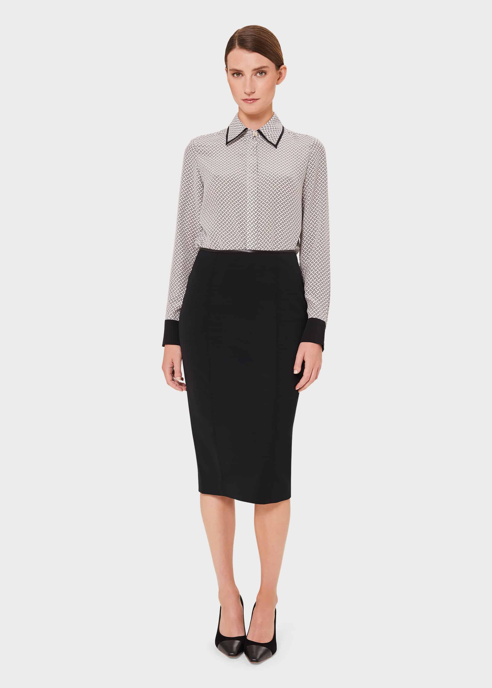 Hobbs navy pencil skirt online