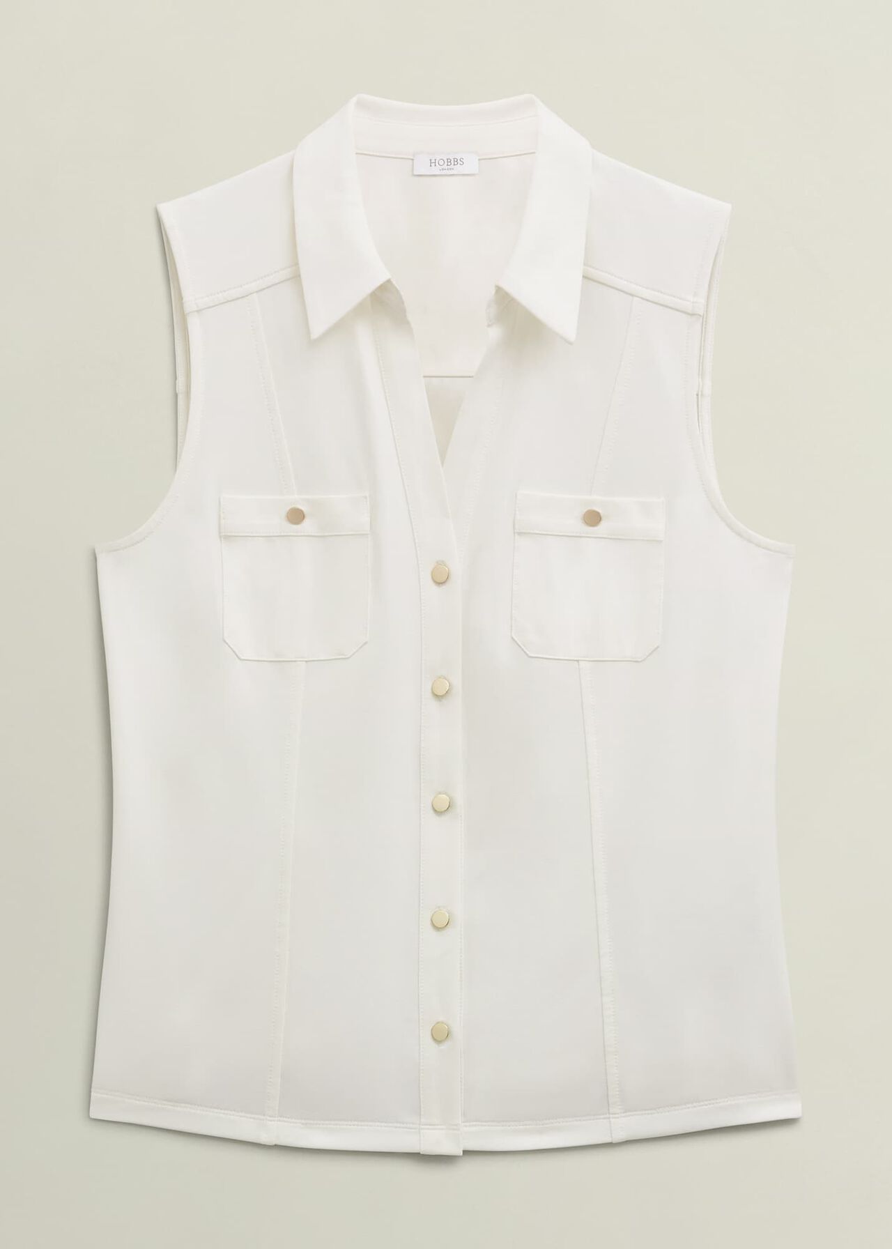 Sasha Jersey Shirt, Ivory, hi-res
