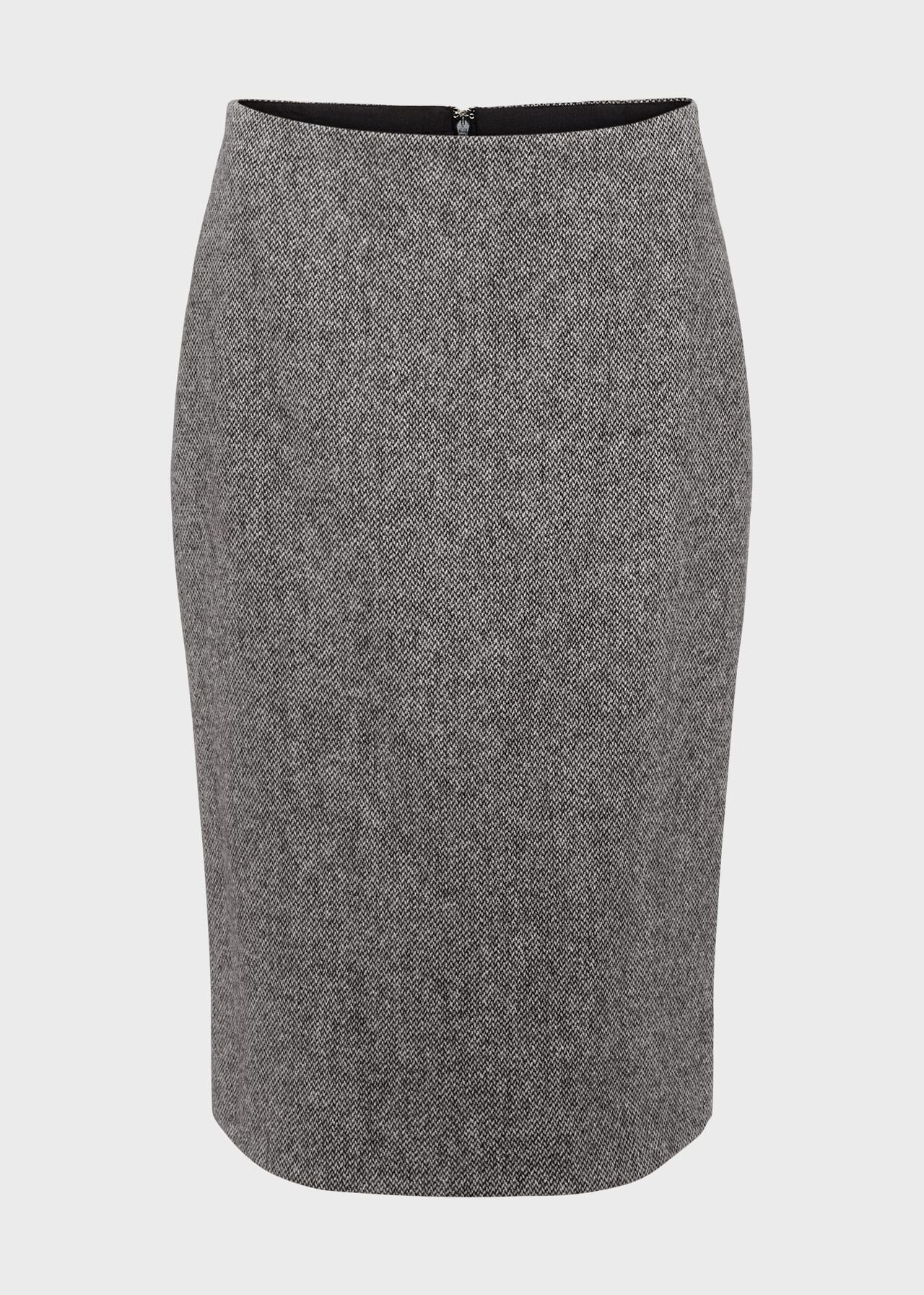 Elle Wool Skirt, Black White, hi-res