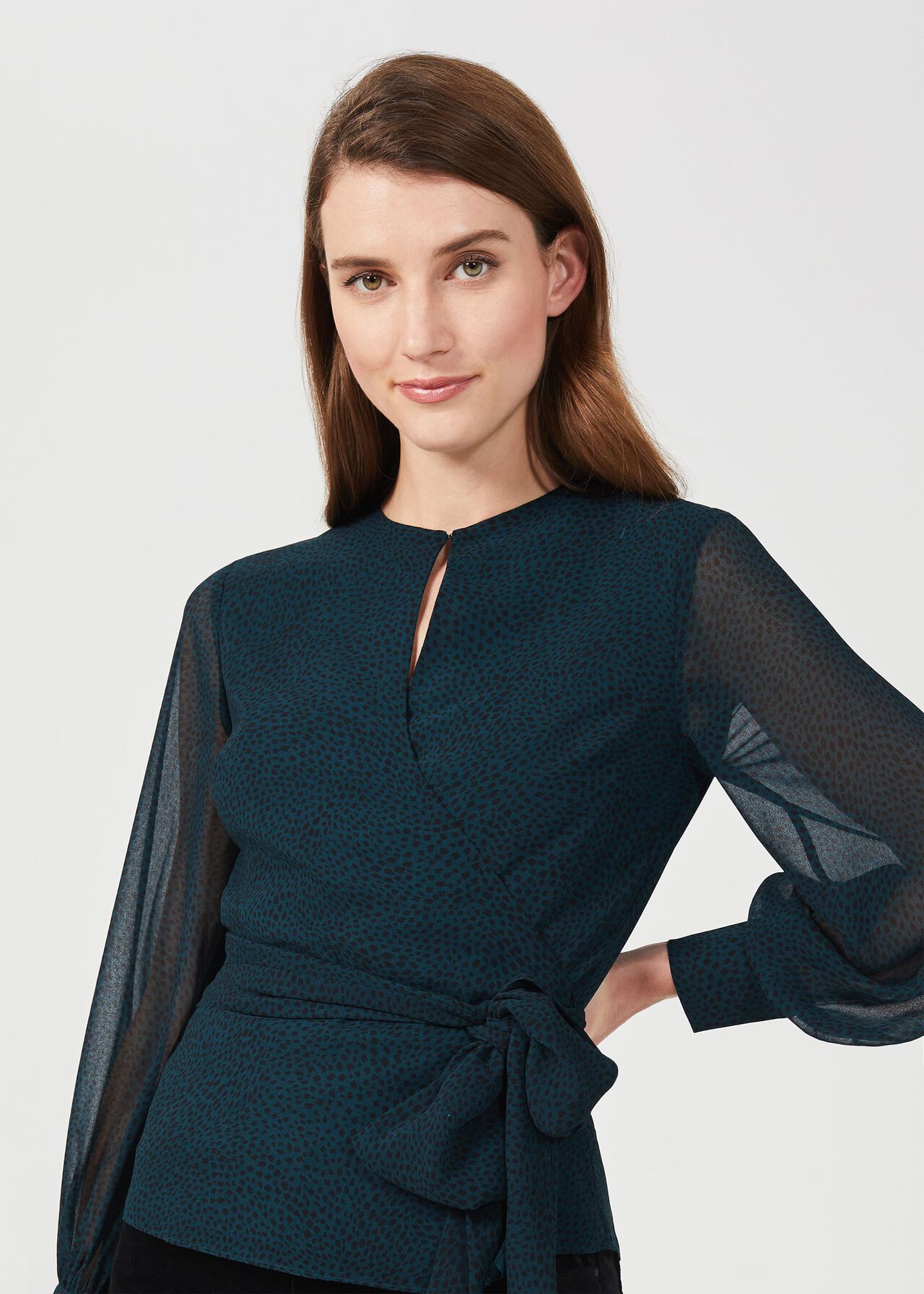 Meadow Blouse, Pine Black, hi-res