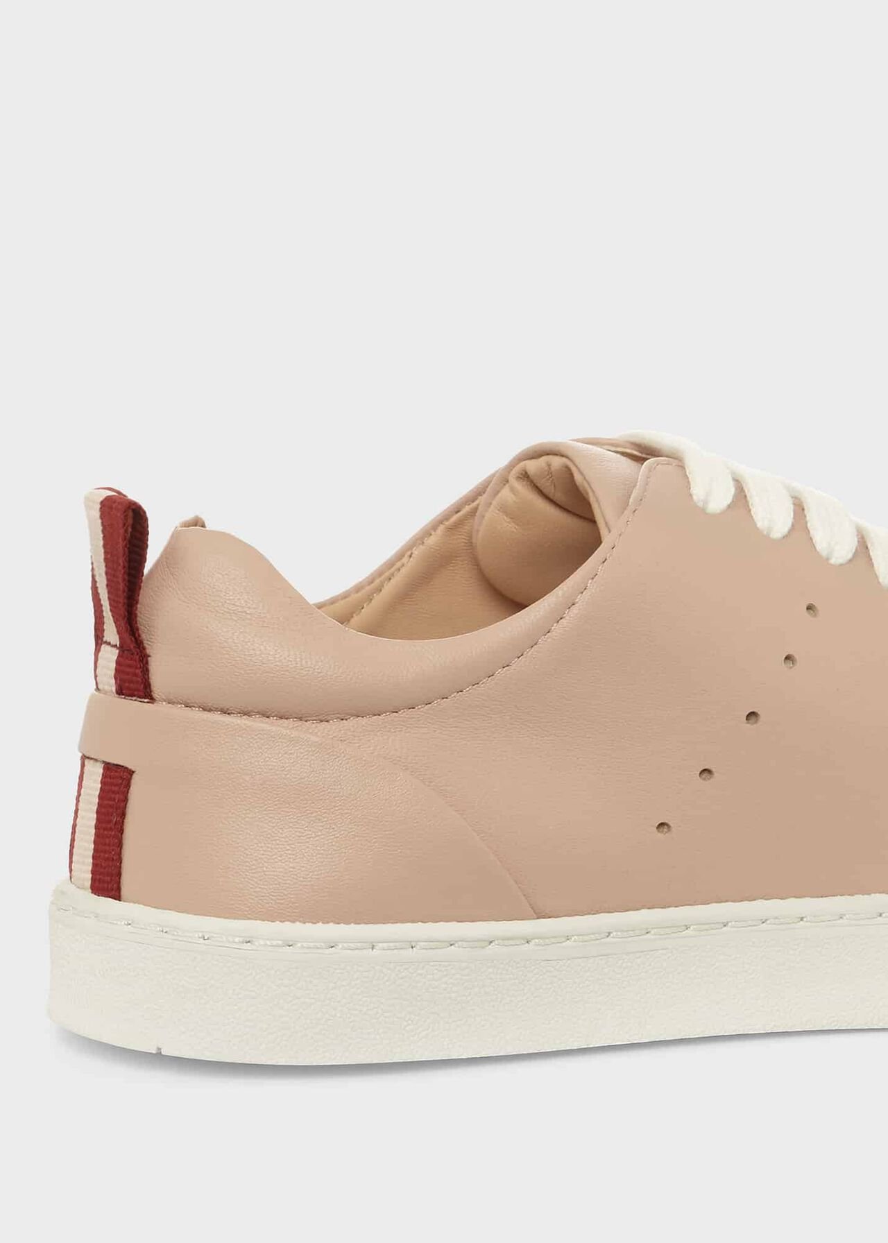 Liberty Leather Trainers, Pale Pink, hi-res