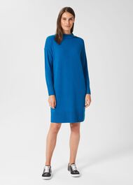 Talia Knitted Dress, Vibrant Blue, hi-res