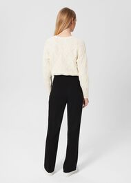 Mel Straight Trousers, Black, hi-res