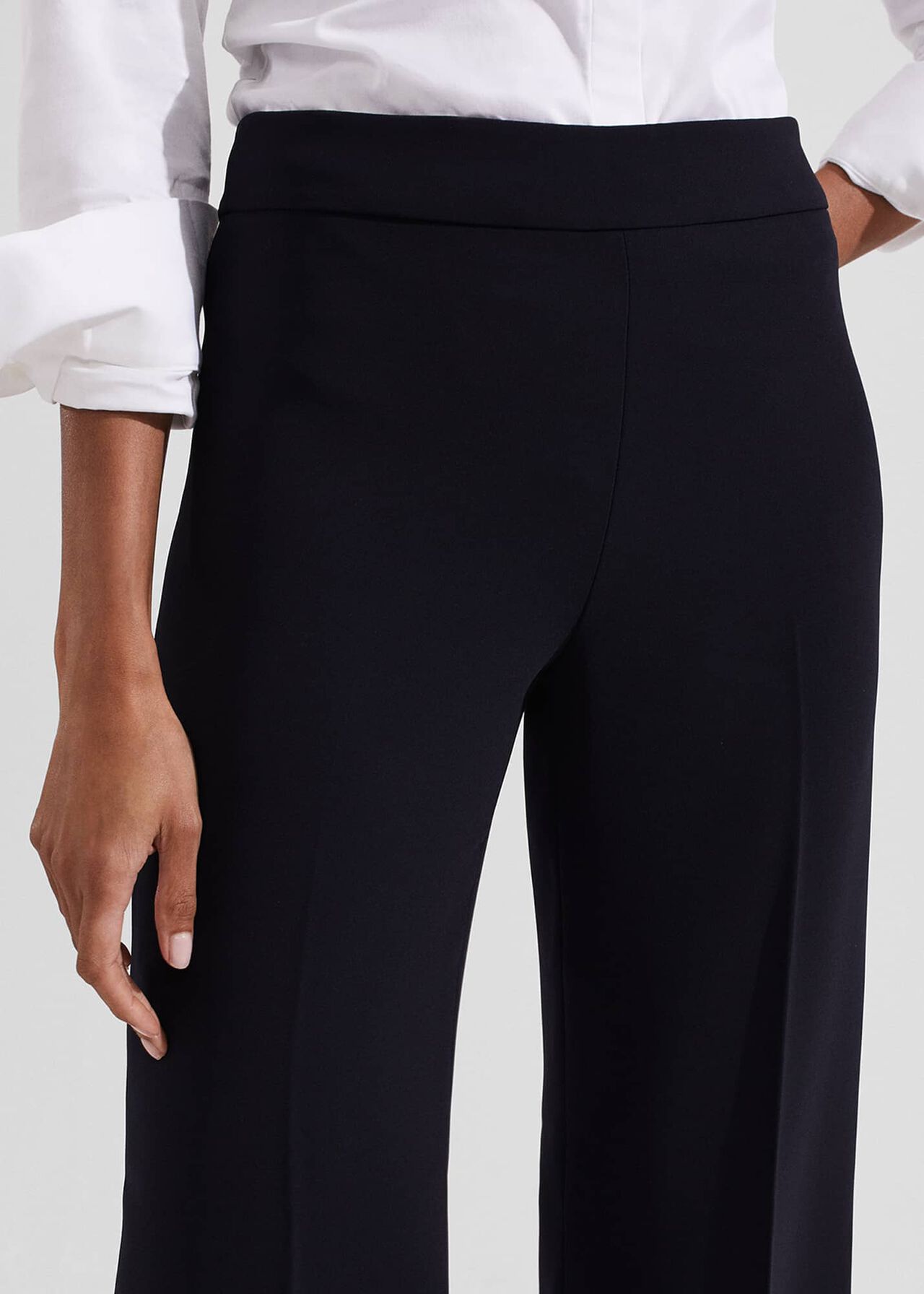 Stevie Wide Trousers, Navy, hi-res