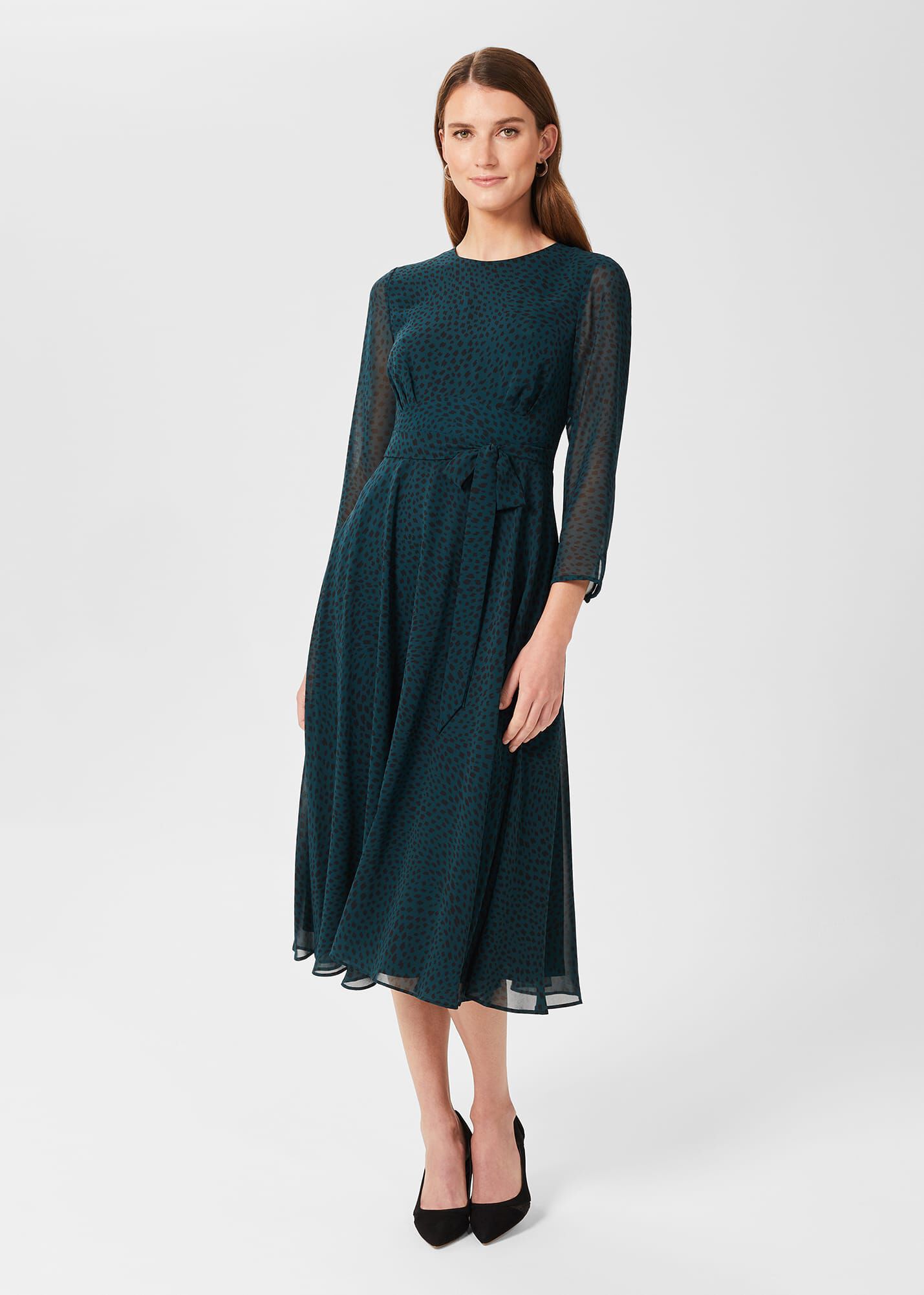 Midi Dress Hobbs Paula Dress Hot Hobbs Emerald Green Dress Outlet