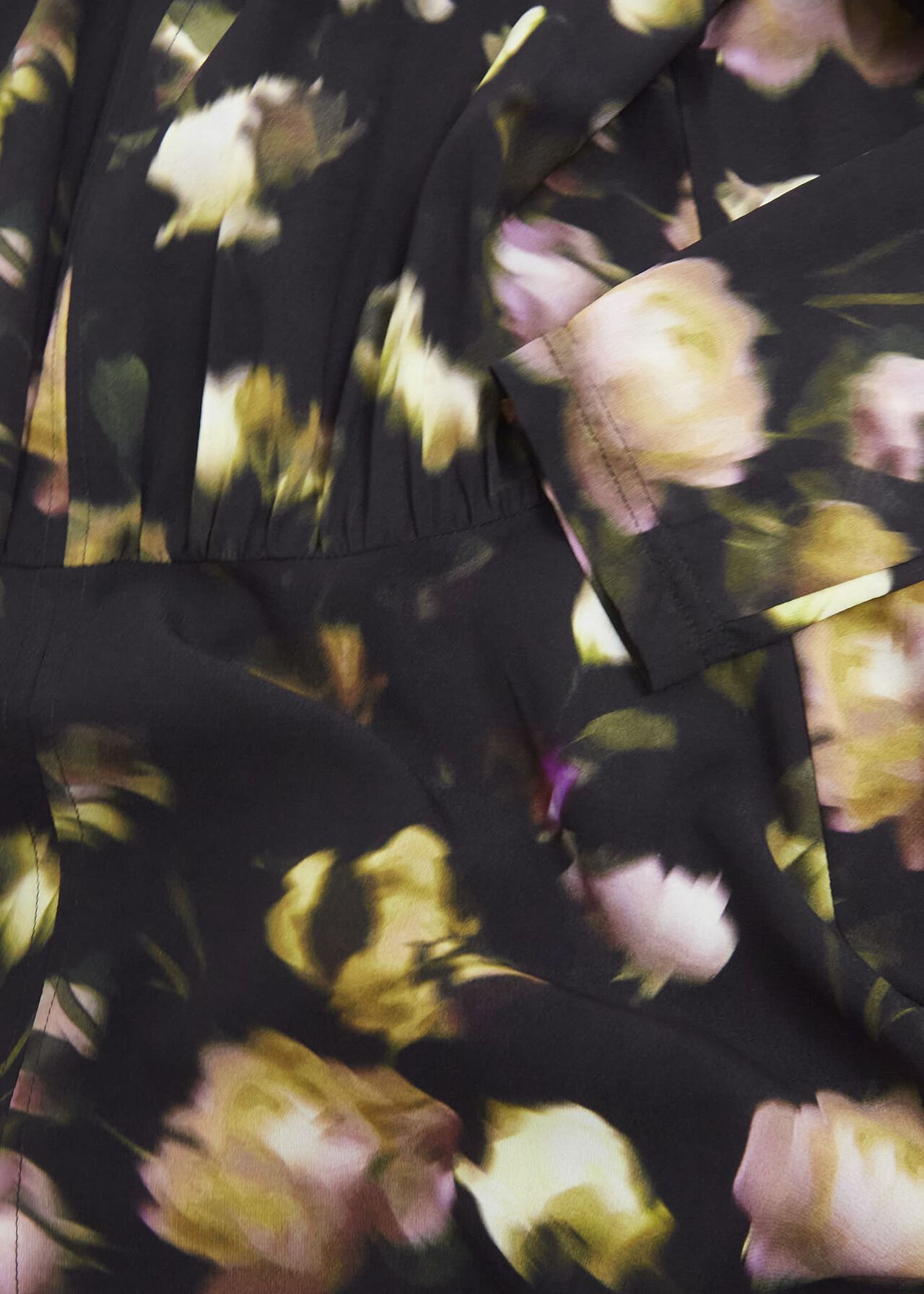 Windermere Silk Dress, Black Multi, hi-res