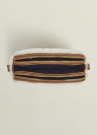 Carlton Shearling Crossbody Bag, Tan, hi-res