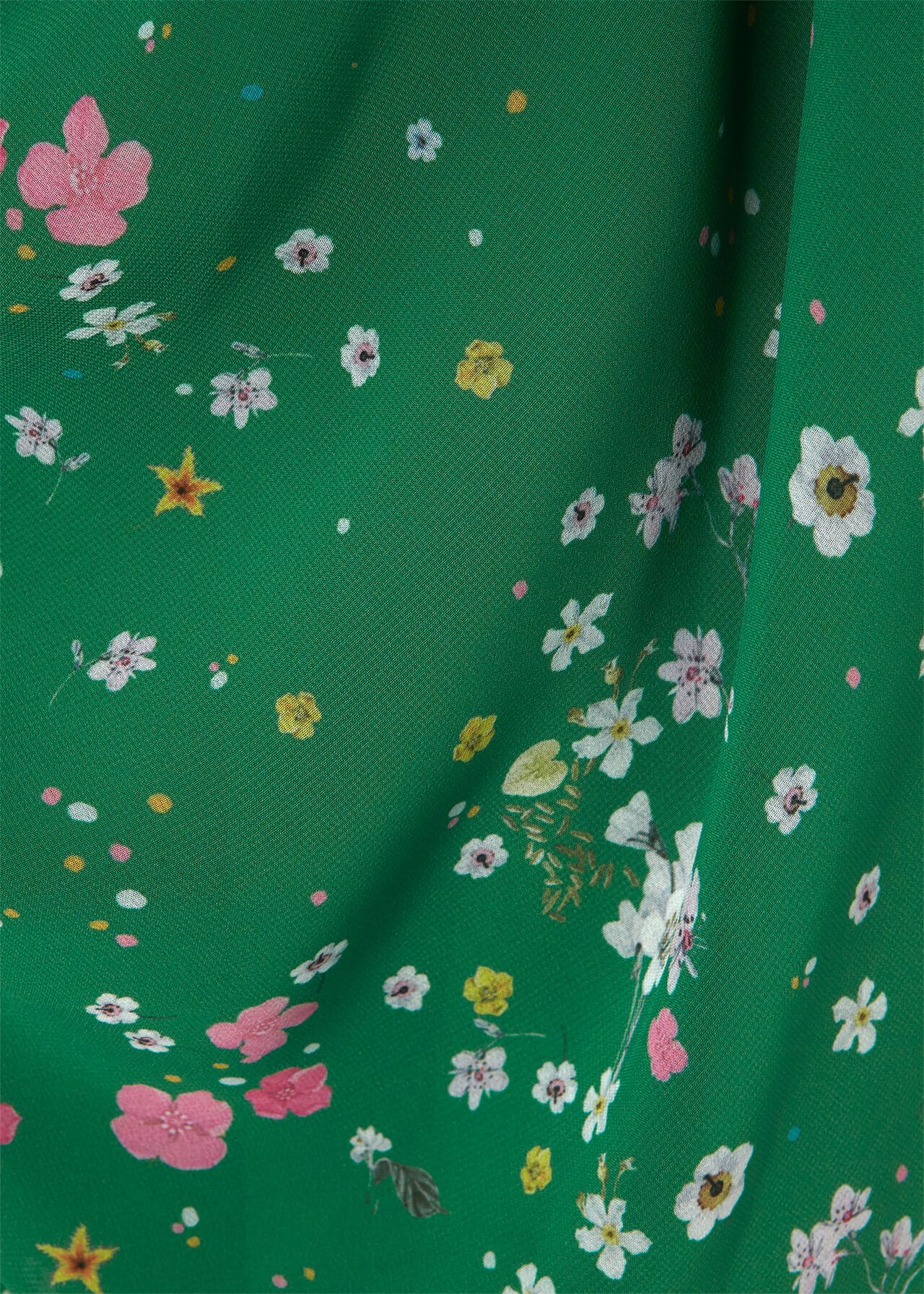 Petite Maria Floral Dress, Green Multi, hi-res