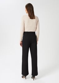 Pippa Jersey Wide Leg Trousers, Black, hi-res