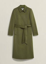 Livia Wool Coat, Kelp Green, hi-res