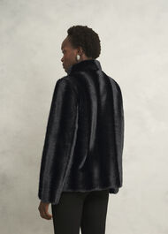 Misha Faux Fur Coat, Black, hi-res
