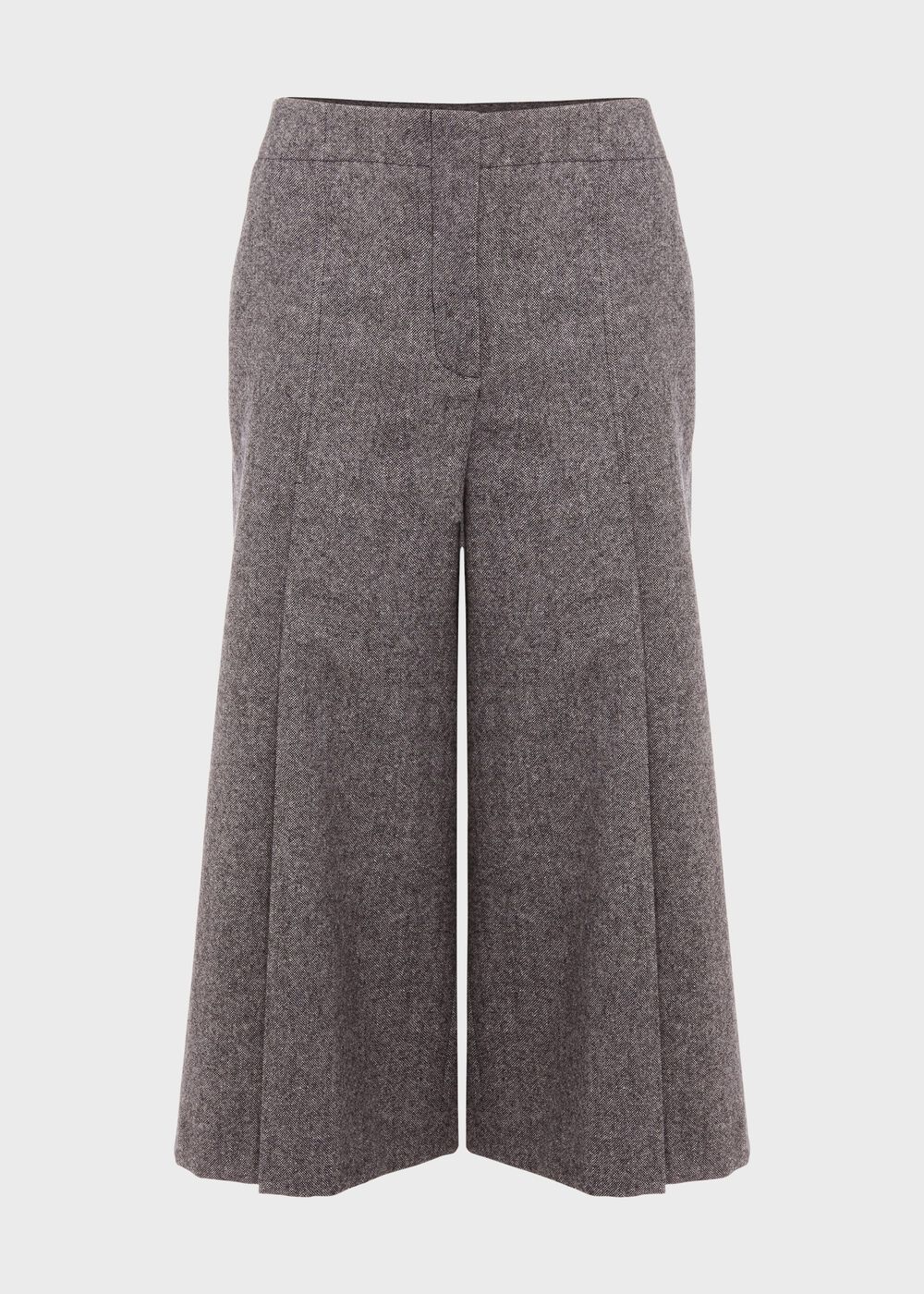 Dina Tweed Wide Culottes With Wool, Grey, hi-res