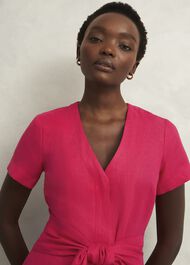 Petite Aliya Linen Jumpsuit, Zinnia Pink, hi-res