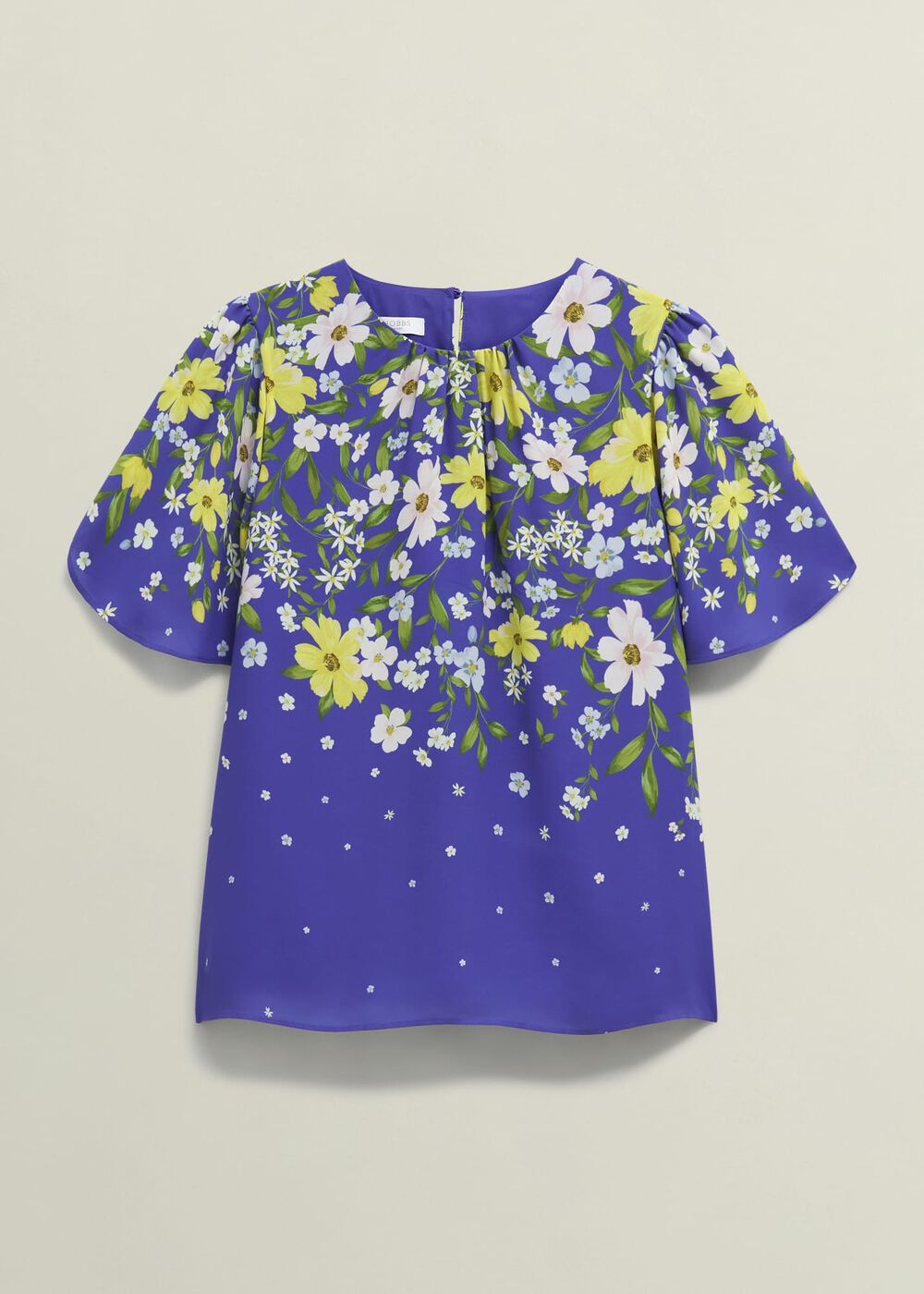 Verena Floral Top, Blue Multi, hi-res