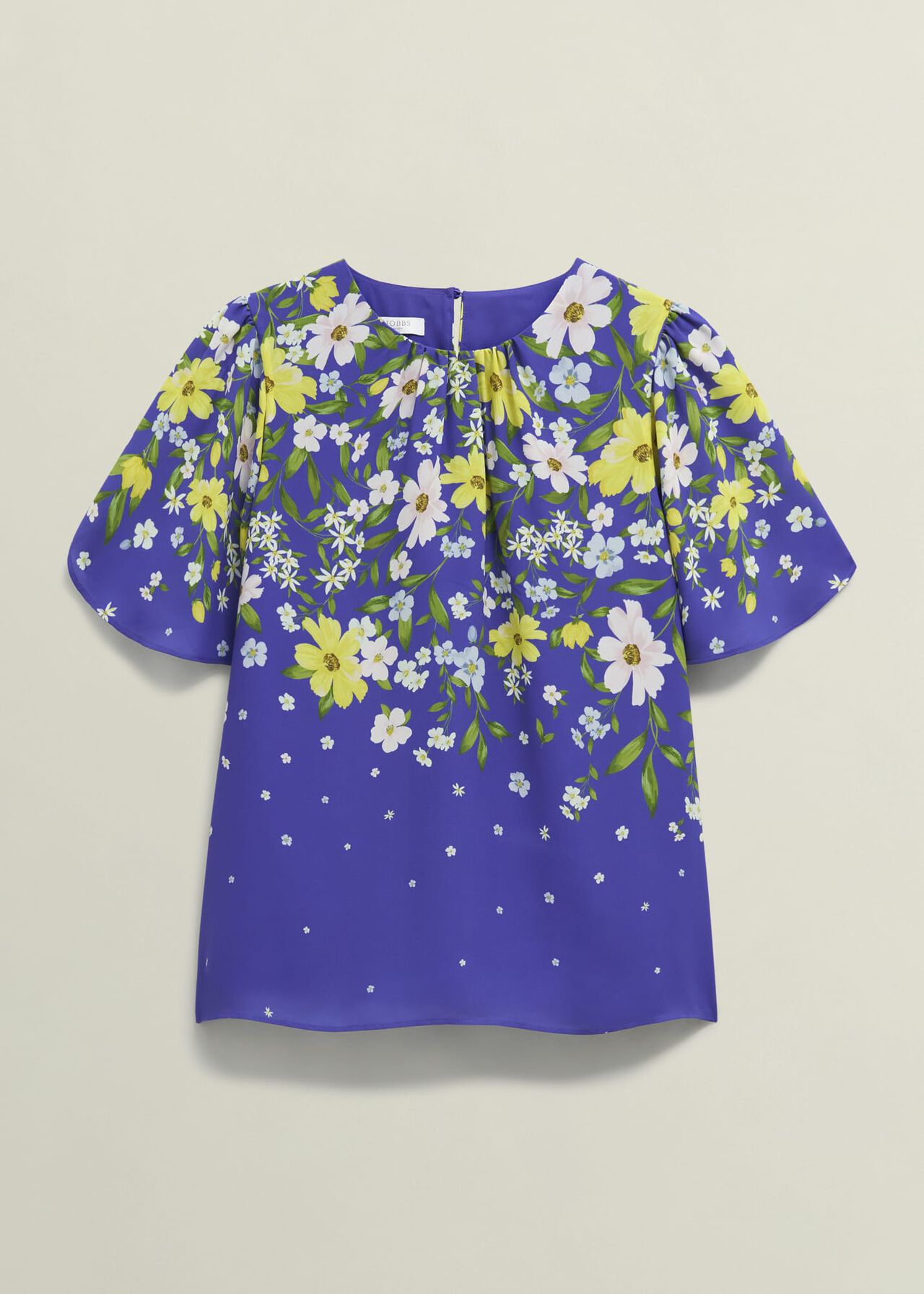 Verena Floral Top, Blue Multi, hi-res