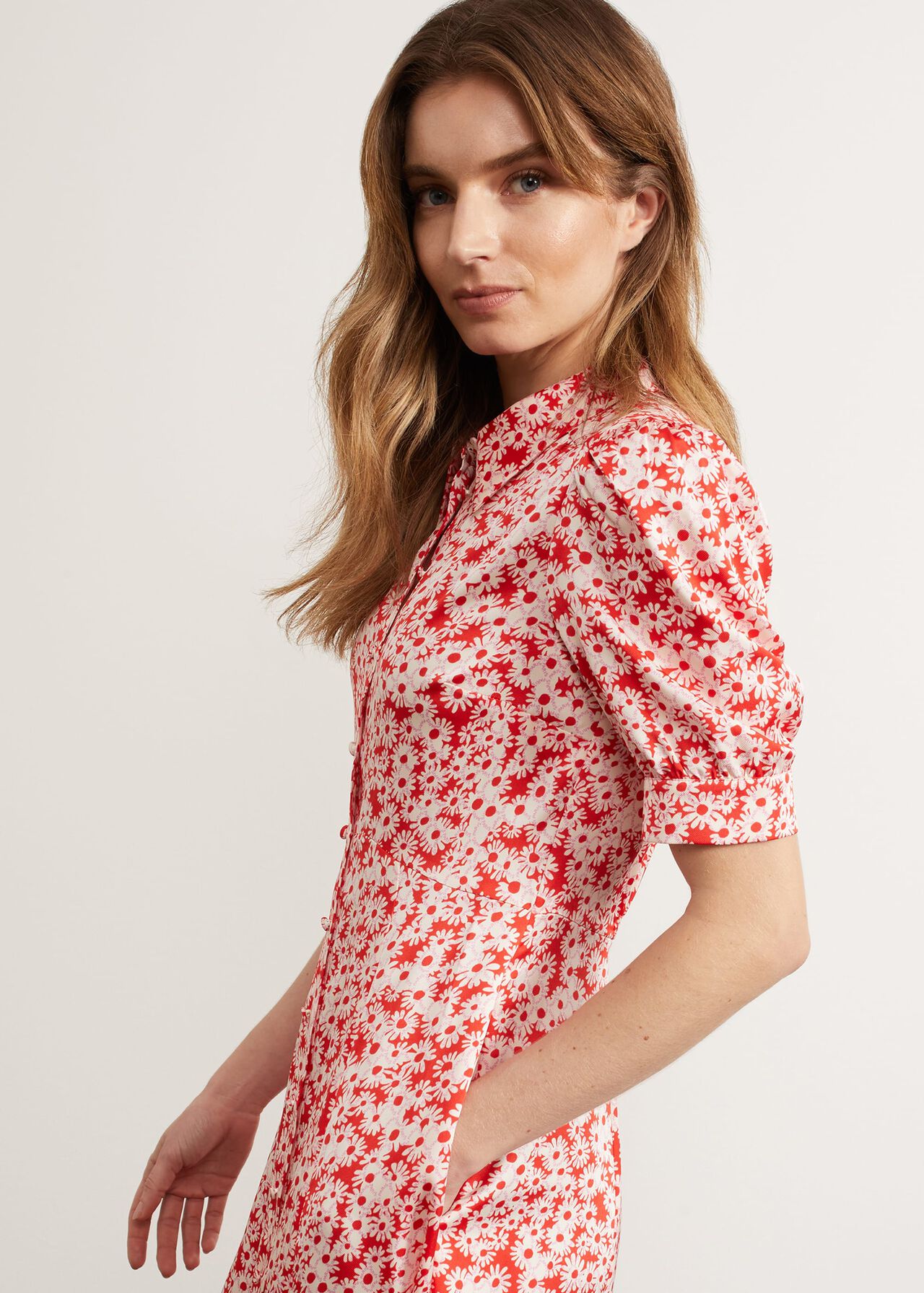 Chiswell Paris Shirt Dress, Red Ivory, hi-res