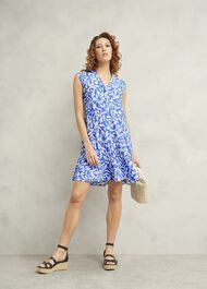 Janey Dress, Blue Ivory, hi-res