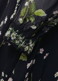 Skye Silk Floral Printed Dress, Navy Multi, hi-res