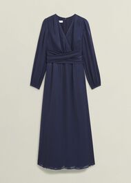 Cate V Neck Maxi Dress, Midnight Navy, hi-res