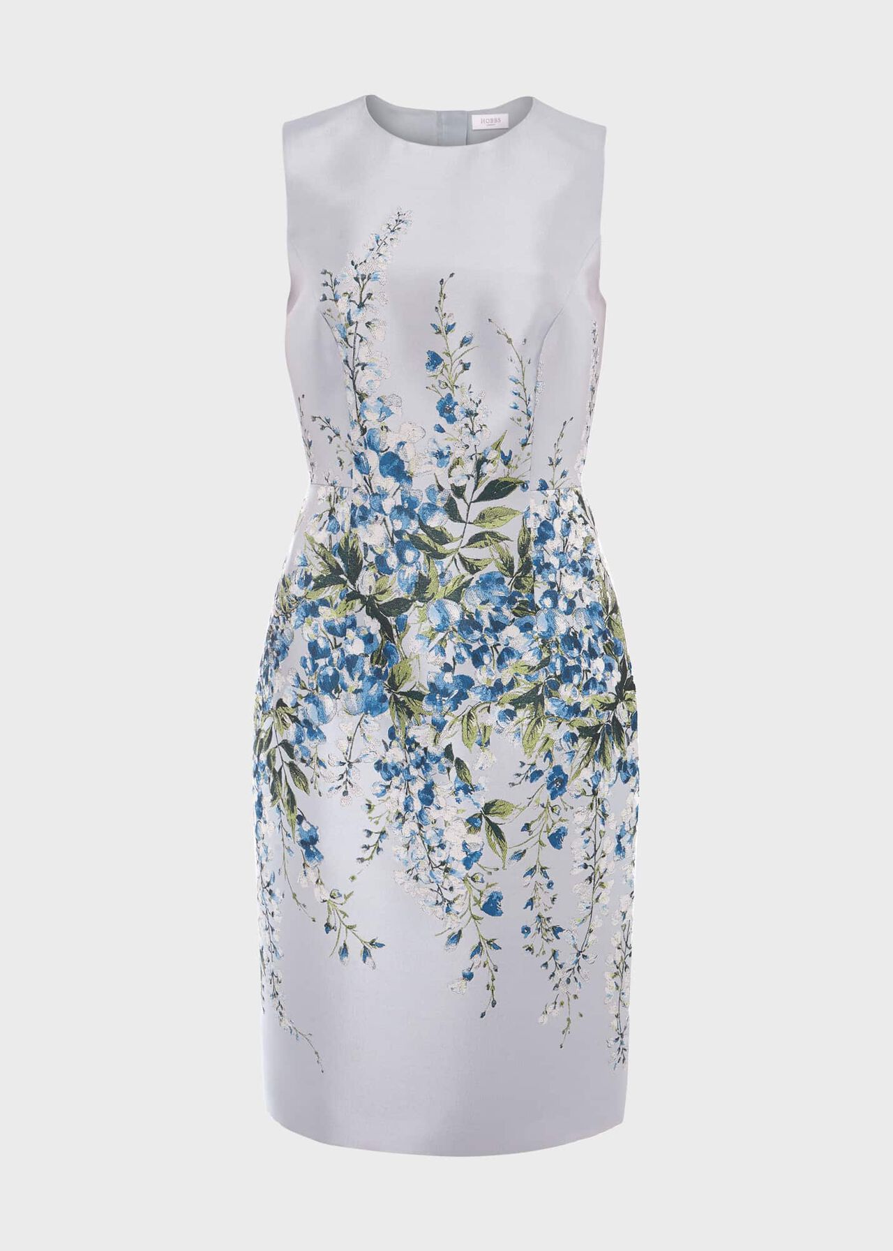 Sofia Jacquard Dress, Pale Blue Multi, hi-res