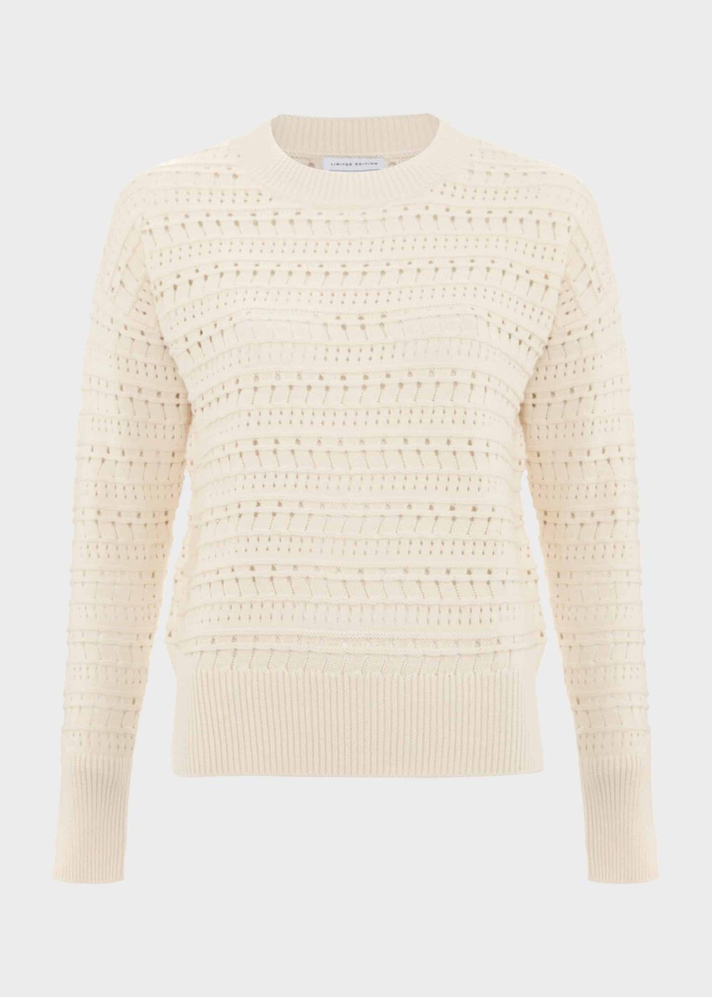 Colemere Cotton Jumper, Buttercream, hi-res