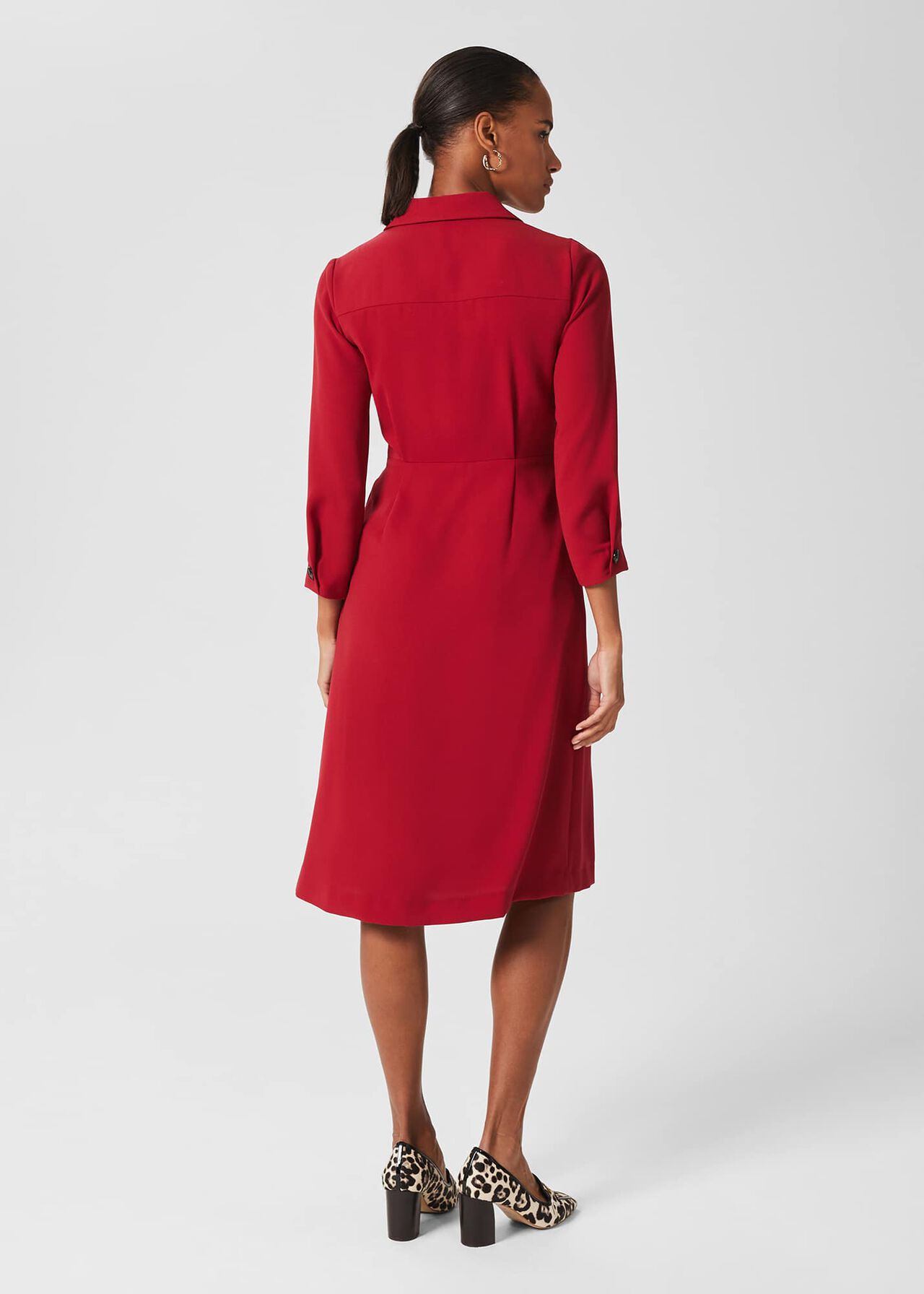 Dani Wrap Dress, Deep Red, hi-res