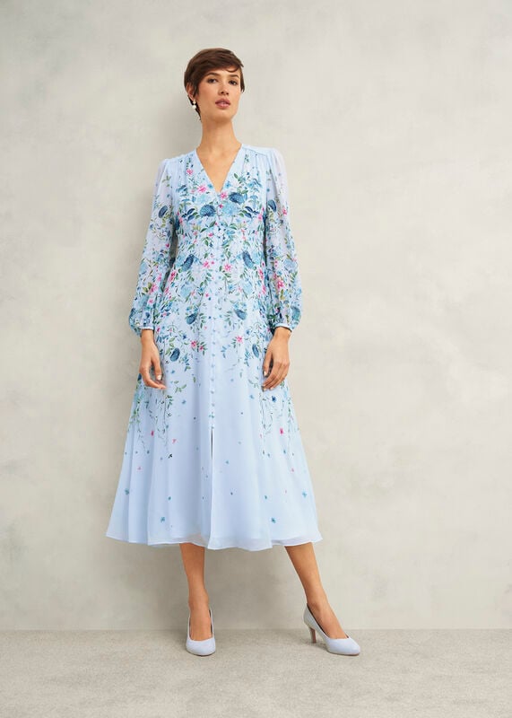 Caversham Floral Silk Dress