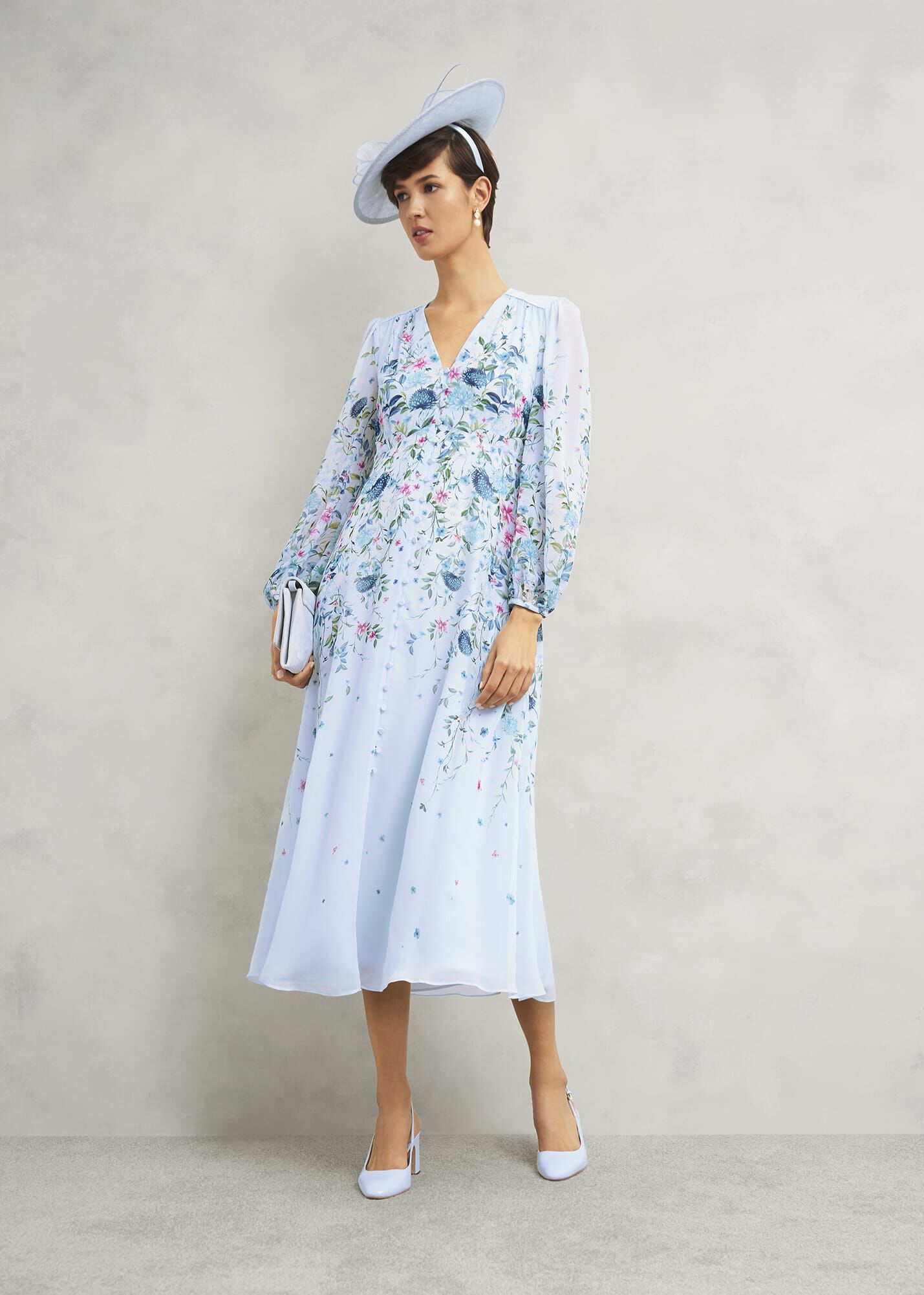 【Hobbs London】UK発 Caversham 花 フローラル シルク ドレス Caversham Floral Silk Dress | Hobbs UK |