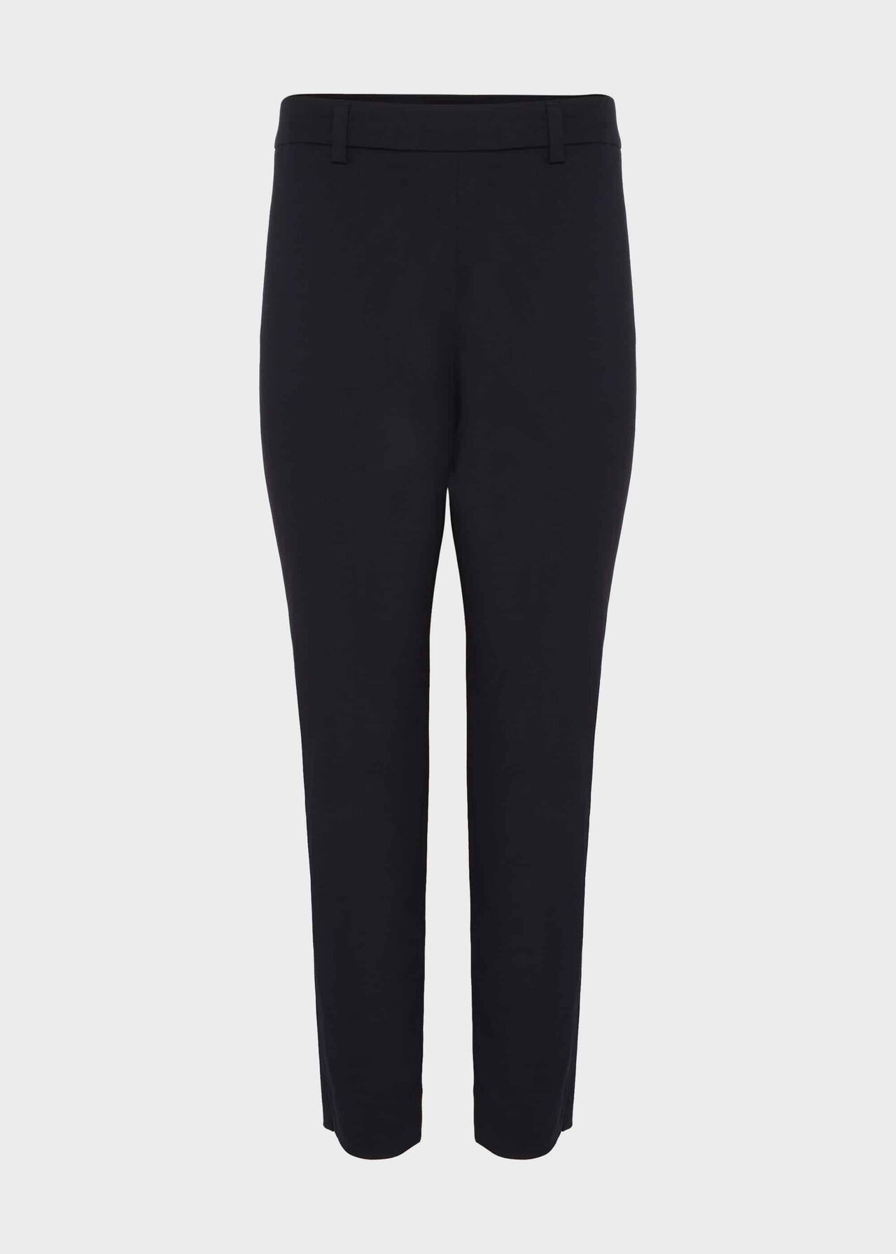 Mallory Cotton Blend Capri Trousers With Stretch, Navy, hi-res