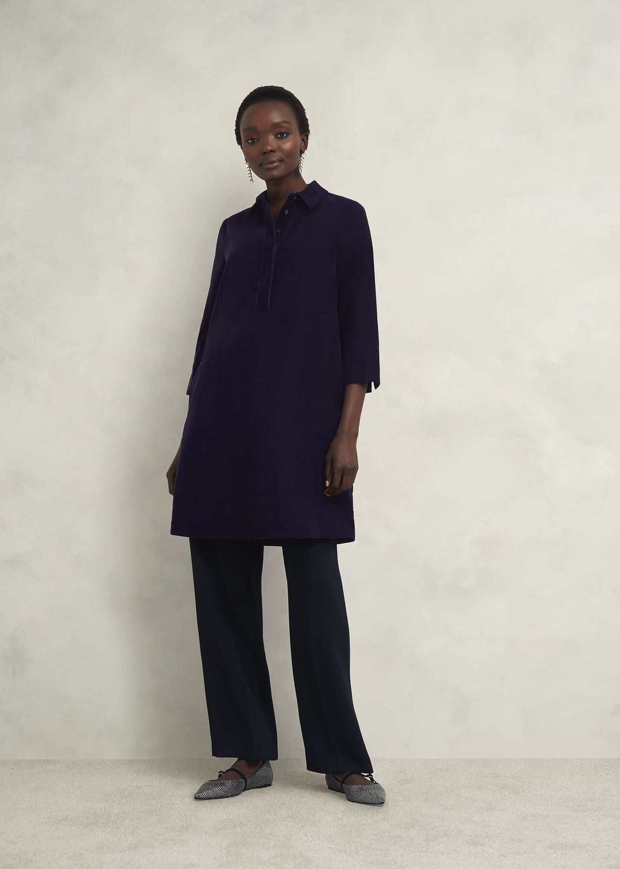 Velvet Marciella Dress, Midnight Navy, hi-res