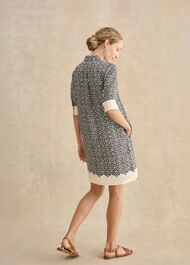 Marciella Dress, Navy Cream, hi-res