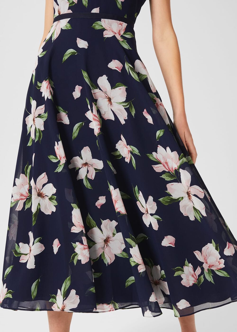 Carly Floral Fit And Flare Dress, Navy Multi, hi-res