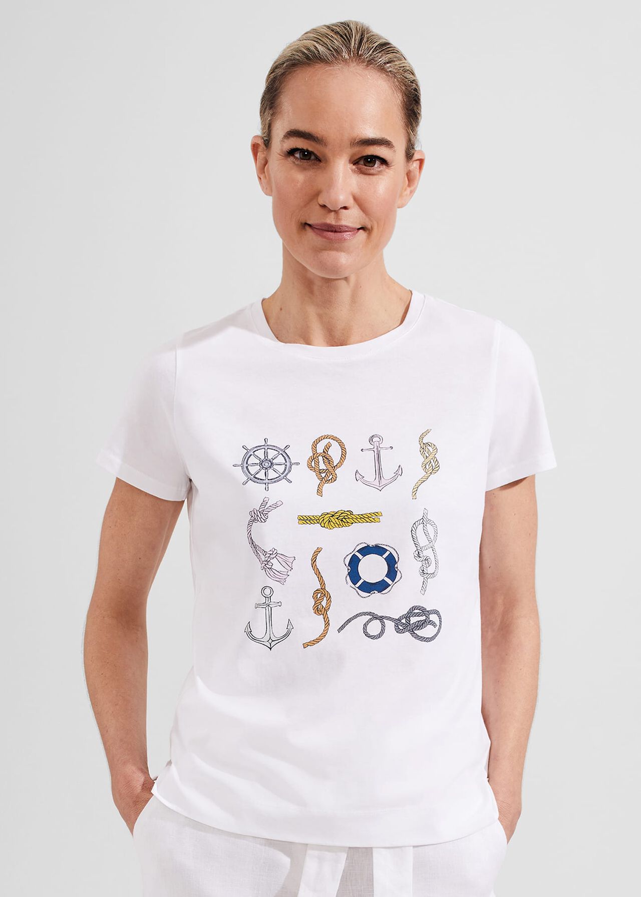 Jamie Printed T-Shirt, White Multi, hi-res