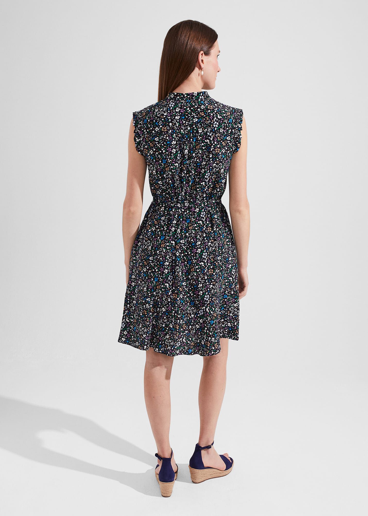 Frida Floral Belted Dress Hobbs US