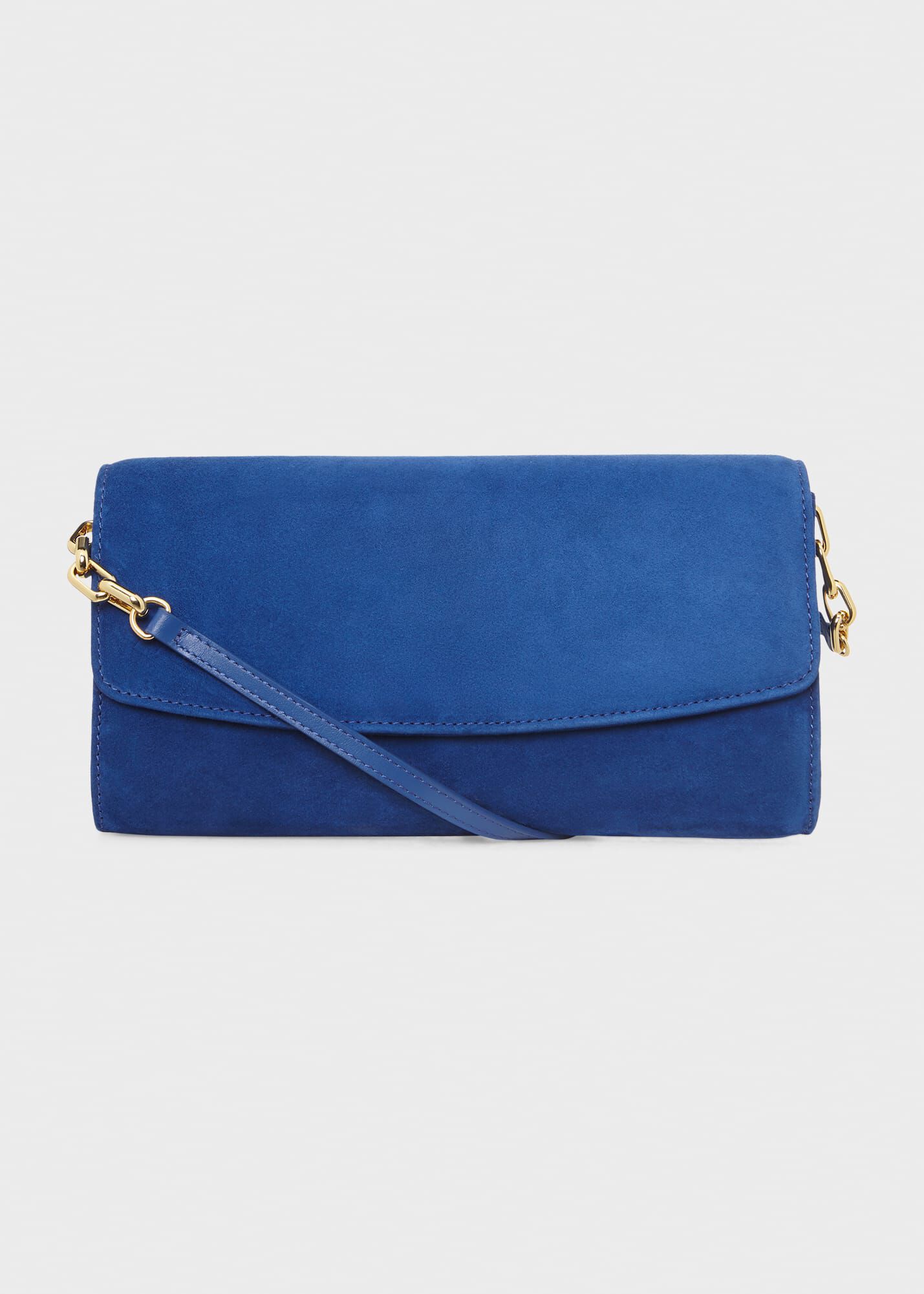 Hobbs navy clutch store bag