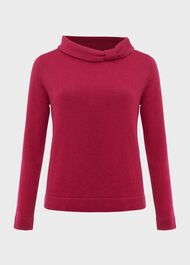 Laurie Wool Cashmere Jumper, Rich Berry Red, hi-res